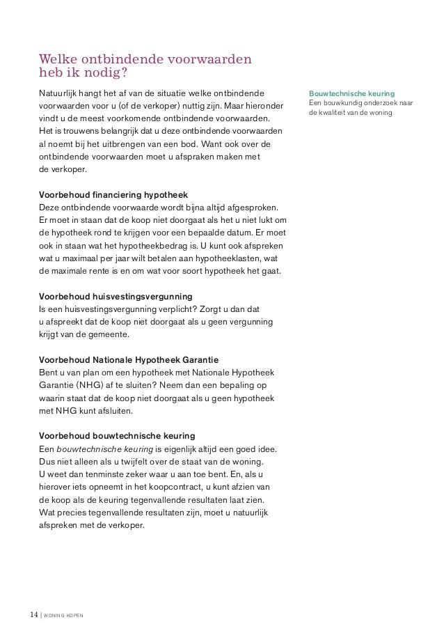 voorbeeld ontbindende voorwaarde